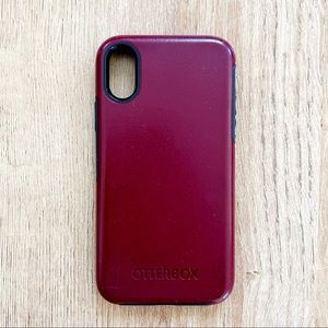 Otterbox- iPhone X Symmetry Series Maroon “Fine Port”